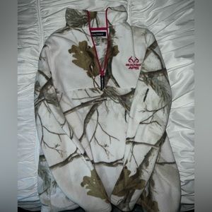 White camo quarter zip